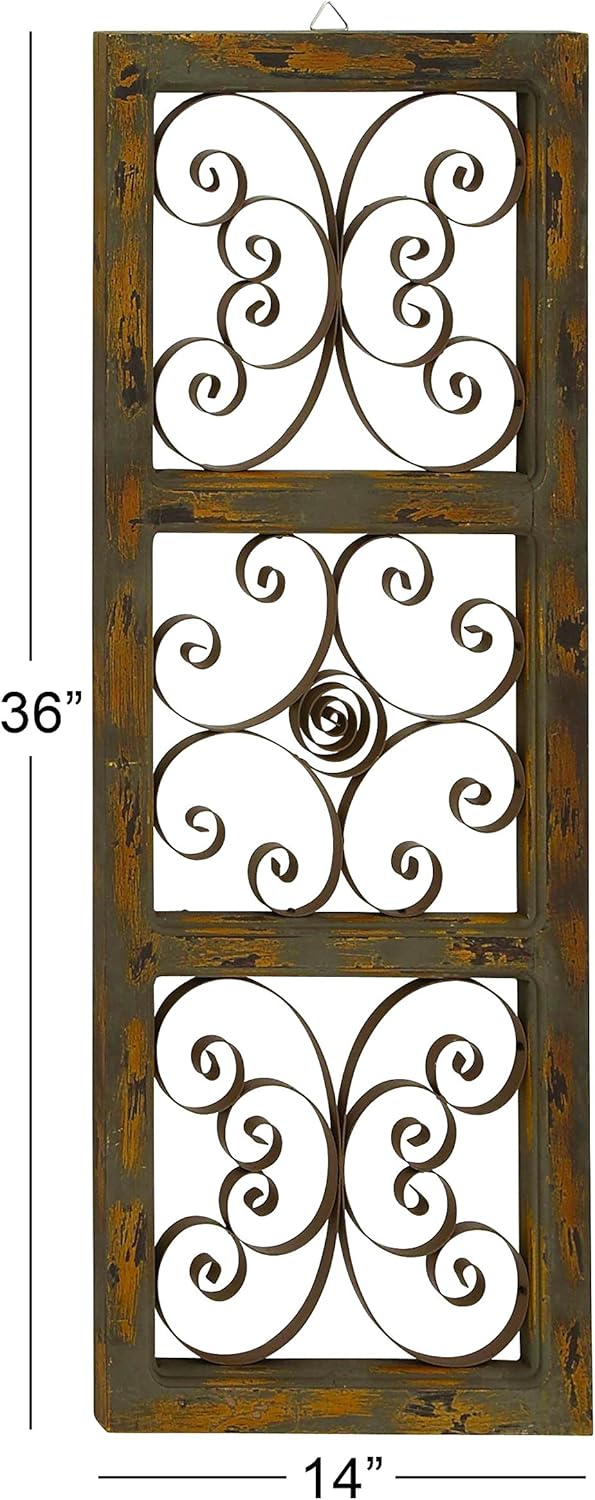 Deco 79 55258 Wood Metal Wall Panel, 14