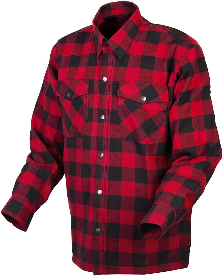 Scorpion Covert Flannel Reinforced/Kevlar Lined Protective Shirt (Red/Black, Small)