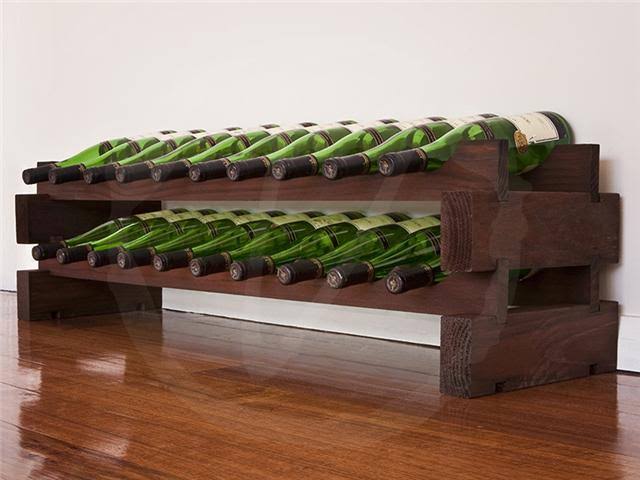 Epicureanist EP-4472-20 Natural 2 x 10 Bottle Modular Wine Rack