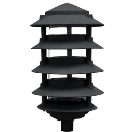 Dabmar Lighting D5566-B 40W 120V Cast Aluminum Five Tier Pagoda Light with 3.00 in. Base Black