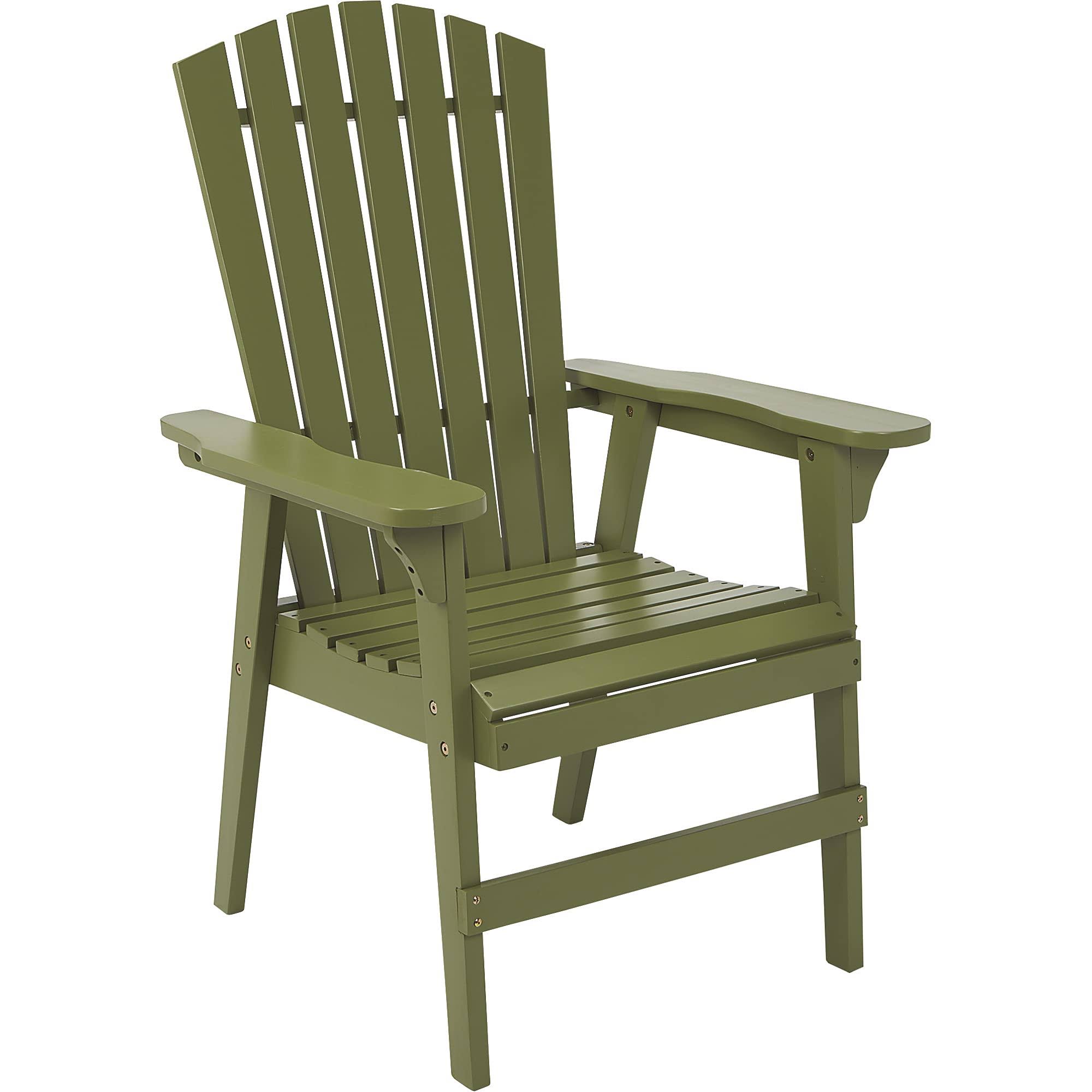 Painted Acacia Wood Upright Adirondack Chair - Sage