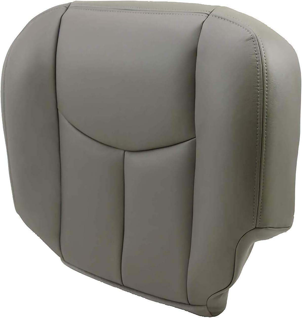JMTAAT Leather Driver Side Bottom Seat Cover for 2003-2006 Chevy Tahoe Suburban GMC Yukon 922 Pewter Pack of 2