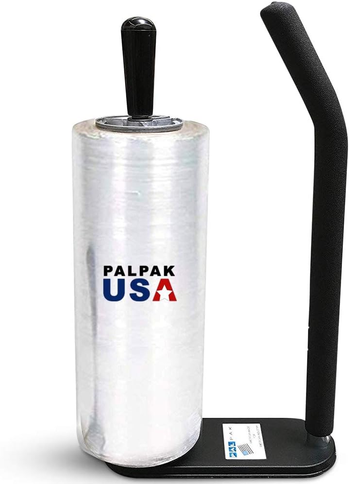 New! PalPak300 BACKSAVER - Best Selling Stretch Film Dispenser with Extended Handle, Industrial Strength for Packing Wrap, Holds 14