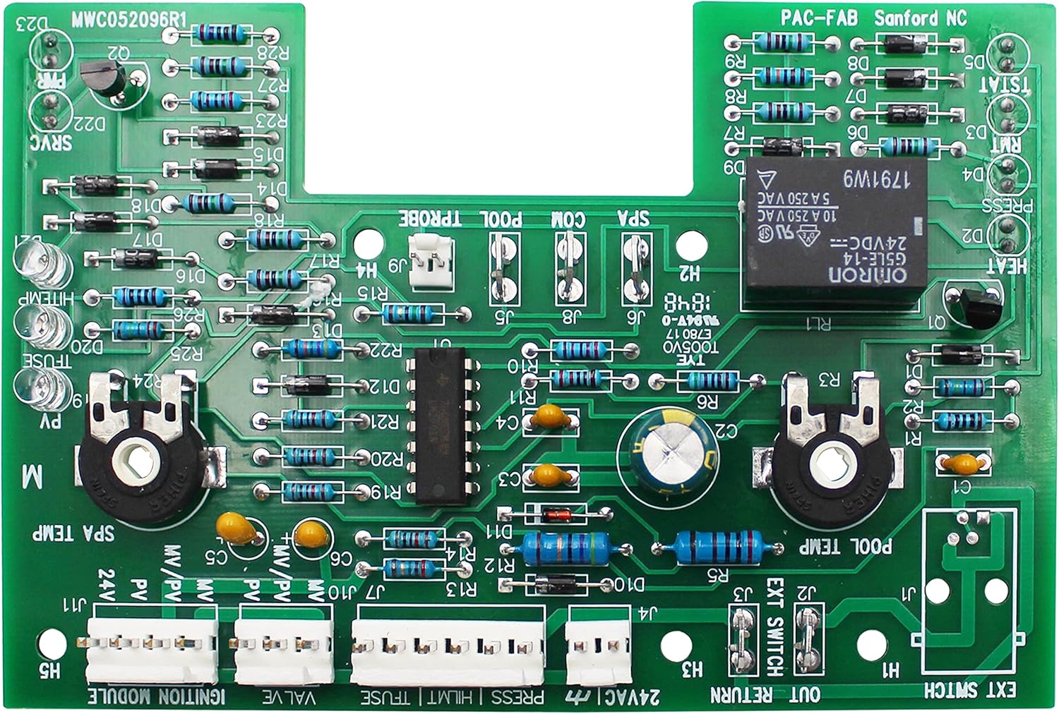 TIROAR 470179 Electronic Thermostat Circuit Board Replacement Compatible with Pentair MiniMax Plus Fit for Pool and Spa Heaters