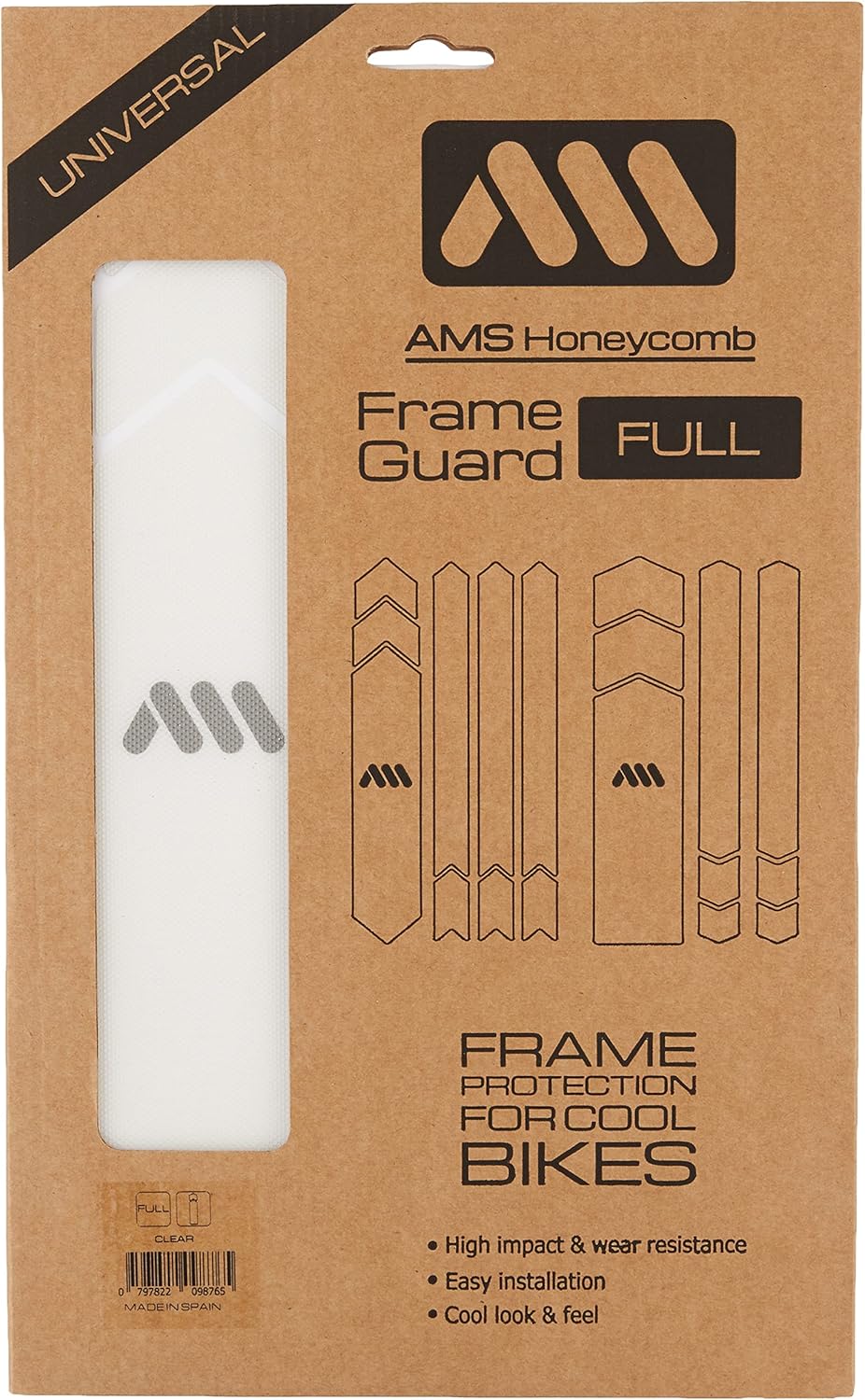 All Mountain Style AMS High Impact Frame Guard Full – Protects your bike from scratches and dings Pack of 2