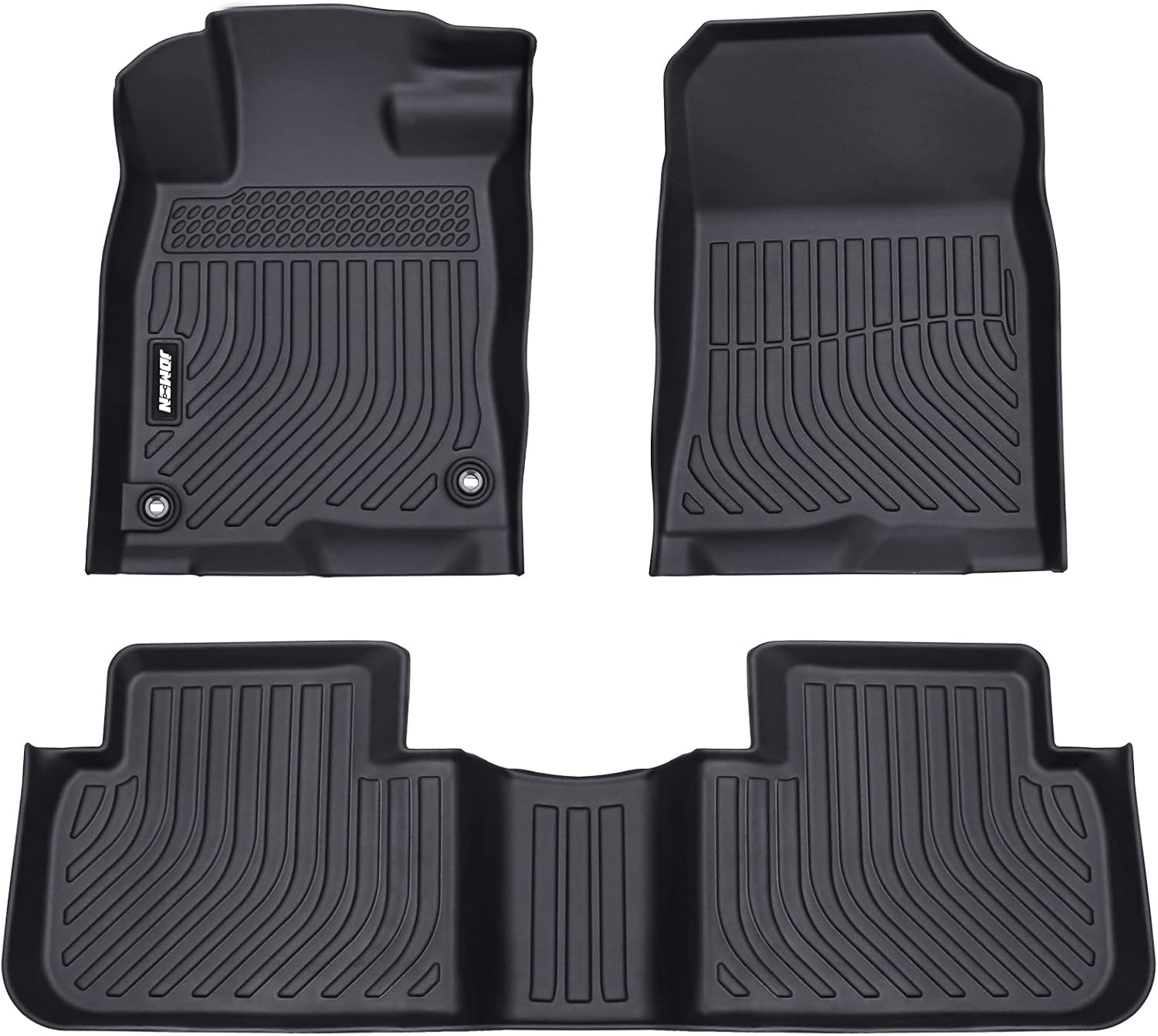 JDMON All Weather Floor Mats Compatible with 2022 Honda Civic Sedan Hatchback, 2 Row Front & Rear Custom Fit TPE Floor Liner Black