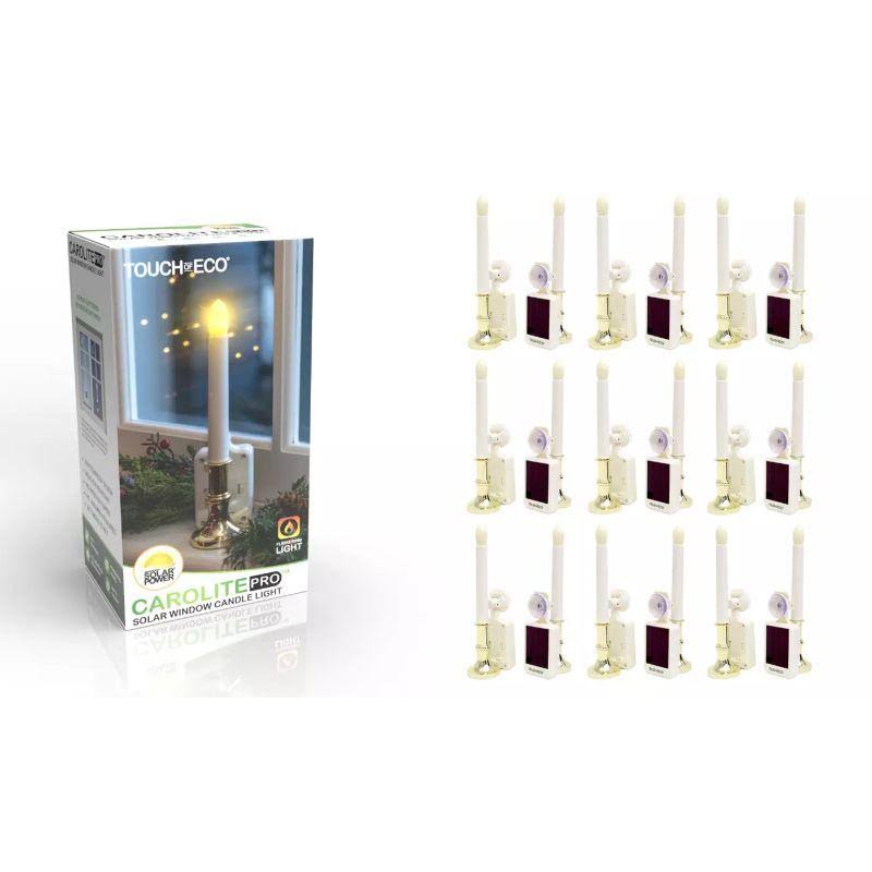 Solar Powered LED Flameless Window Candles - 2, 4, 10, or 18 Pack