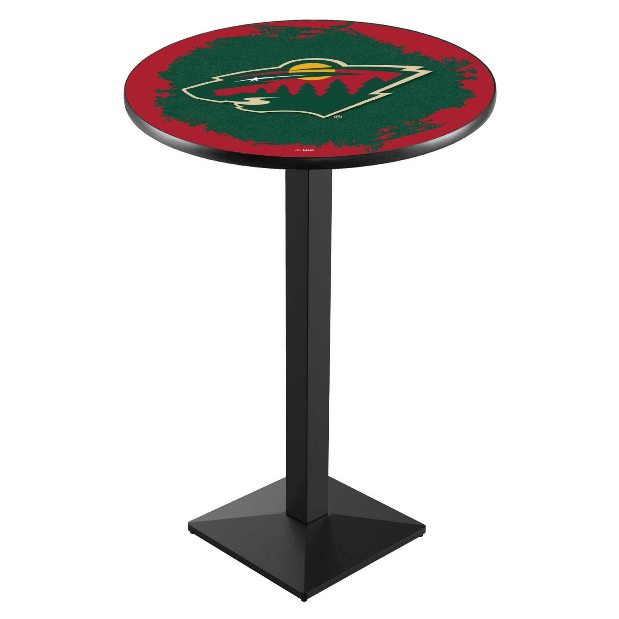 Holland Bar Stool L217 - Black Wrinkle Minnesota Wild Pub Table 42 inch