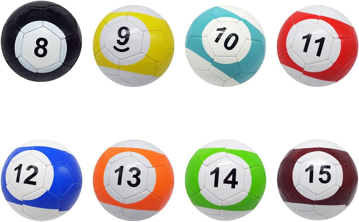 Soccer Ball 8-Pack Billiard Style Soccer Ball 7.8 inches