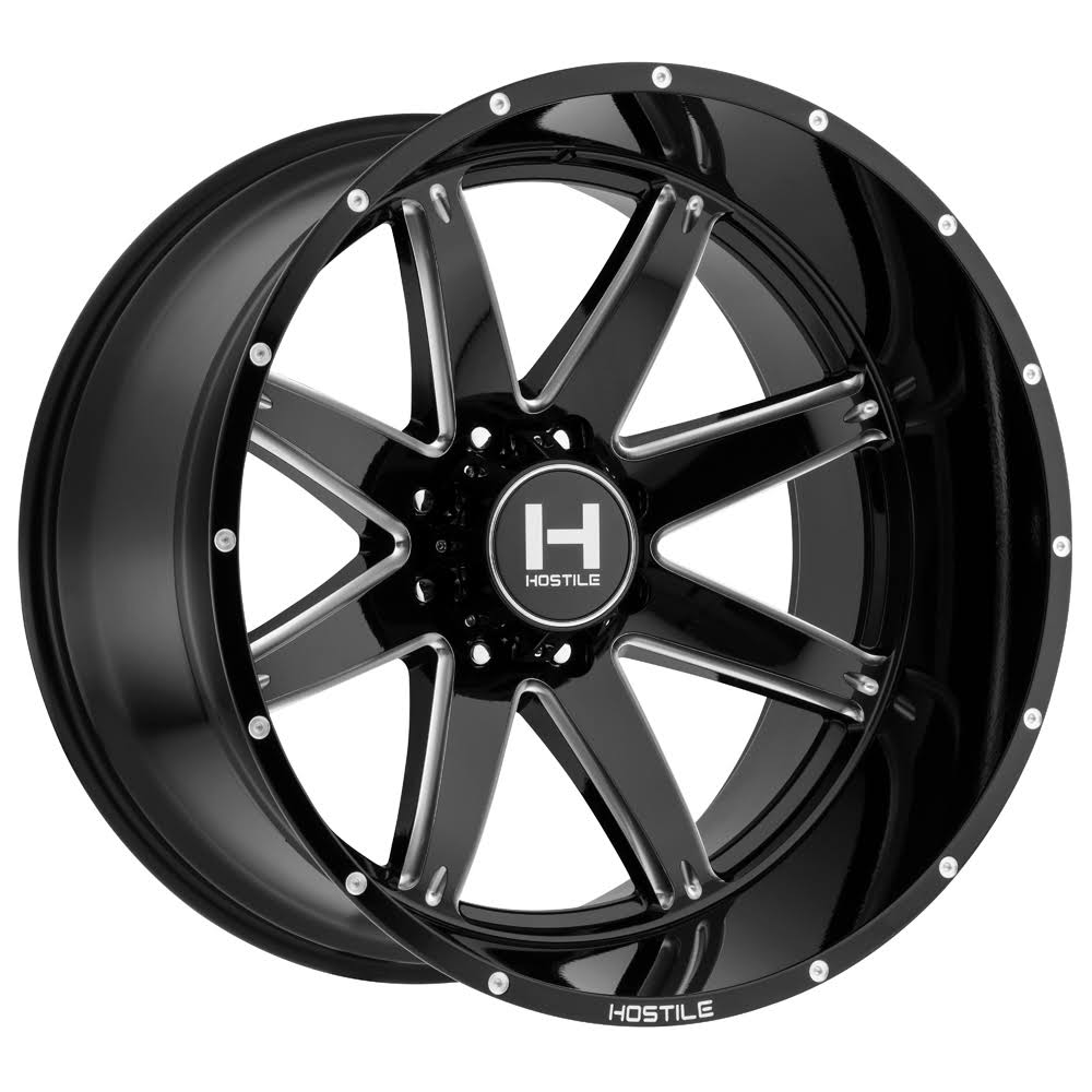 Hostile H109 Alpha 20x12 6x135 -44mm Black/Milled Wheel Rim