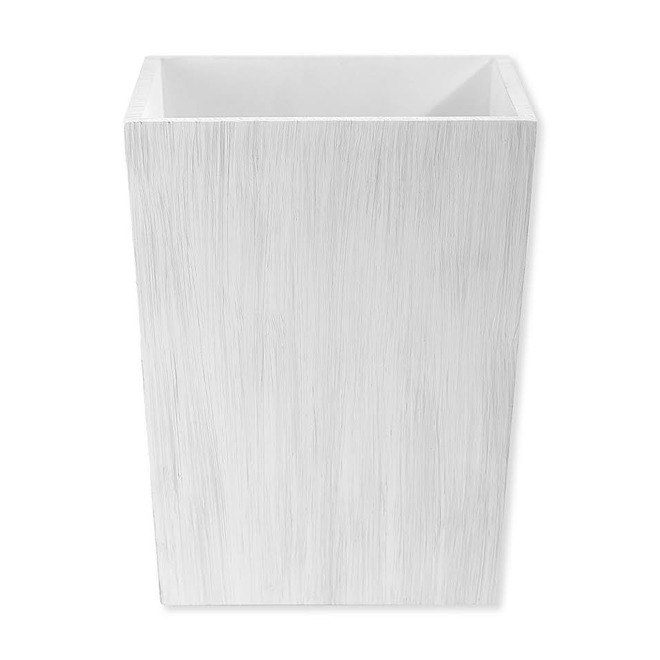 Beach House Wastebasket in Whitewash White Wash
