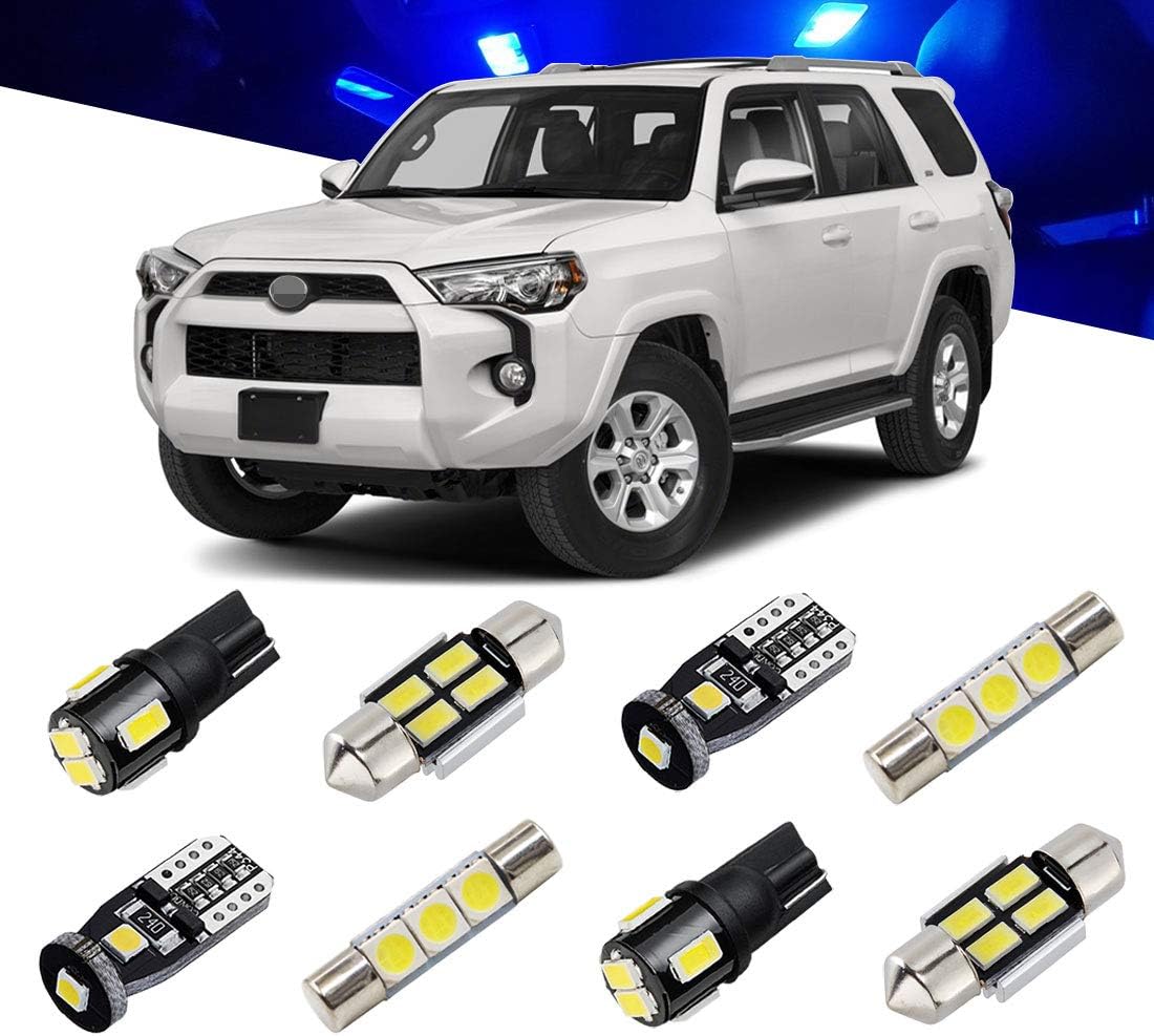 BRISHINE White LED Interior Light Kit for 2010-2020 2021 Toyota 4Runner Super Bright 6000K Interior LED Bulbs Package + License Plate Lights and Install Tool