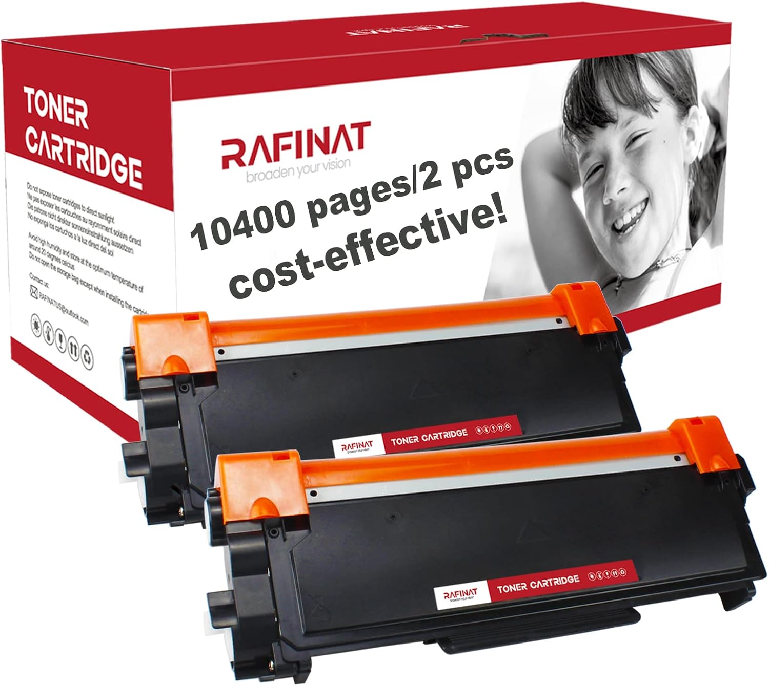 RAFINAT TN660 Toner Cartridge Replacement Compatible with Brother Printer TN630 TN-660 TN-630 TN 660 TN 630 DCP-L2540DW HL-L2300D HL-L2380DW HL-L2320D MFC-L2700DW MFC-L2685DW (2 Pack, Black) Pack of 2