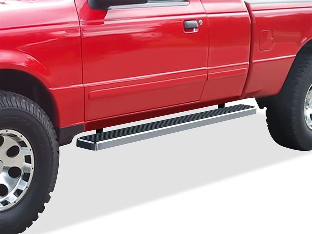 APS iBoard Running Boards (Nerf Bars Side Steps Step Bars) Compatible with Ford Ranger Mazda B-Series 1998-2011 Super Cab (Black Powder Coated 5 inches)