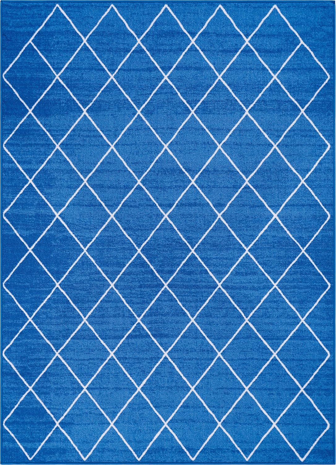 Well Woven Kings Court Clover Modern Grey Geometric Trellis 1'8