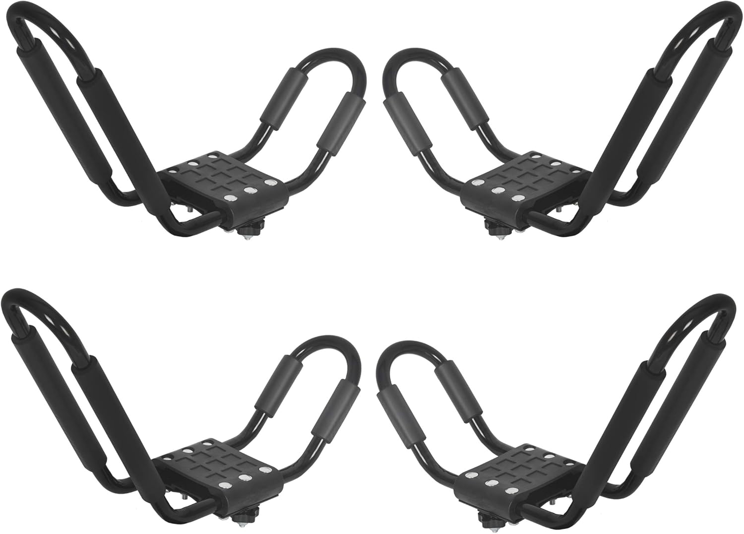 HECASA Universal Kayak Carrier J-Bar Rack 2 Pairs Canoe Boat Rack Surf Ski Roof Rack Top Mount Car SUV Crossbar Pack of 2