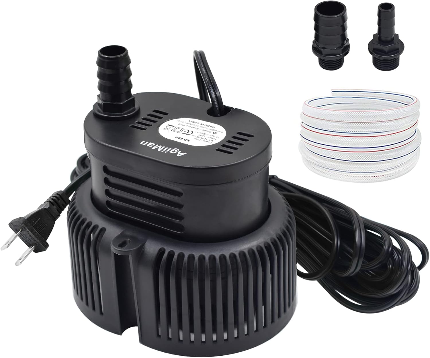 Pool Cover Pump above Ground - Submersible Water Sump Pump Swimming Water Removal Pumps, with Drainage Hose & 25 Feet Extra Long Power Cord, 850 GPH inGround, 3 Adapters Pack of 2