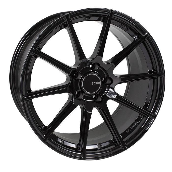 Enkei TS10 17x8 5x114.3 45mm 72.6mm Bore Black Wheel