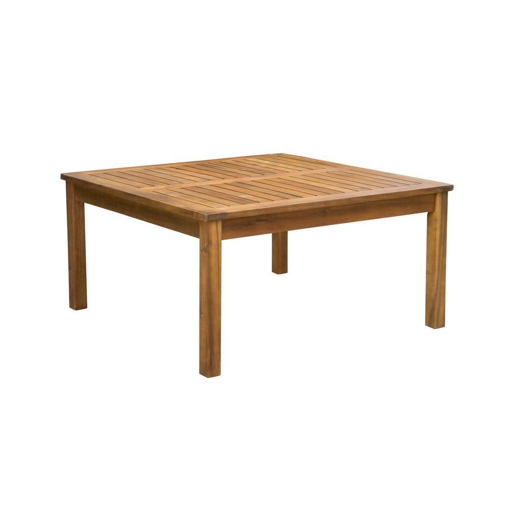 Hermosa Outdoor Acacia Wood Coffee Table, Teak Finished