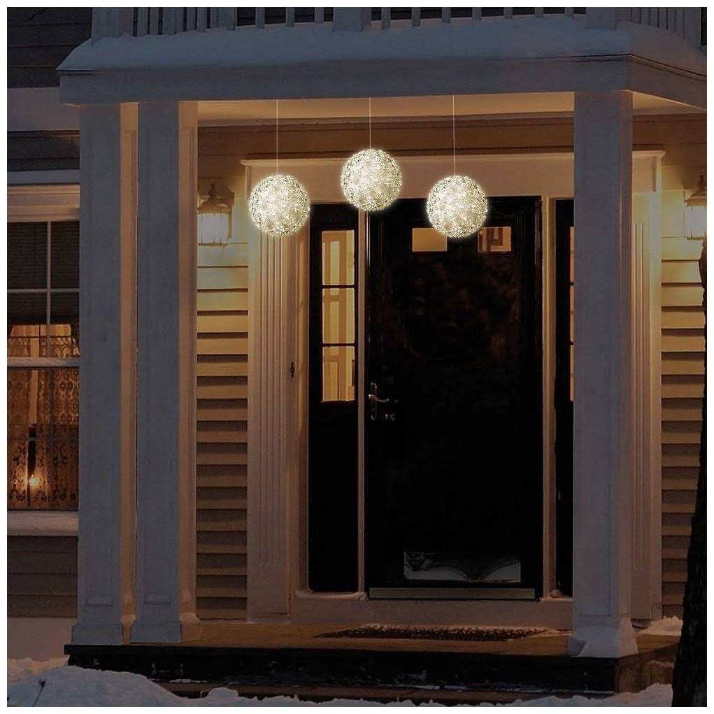 GE 3 Pack Spheres 50 LEDs in Each Sphere Warm White