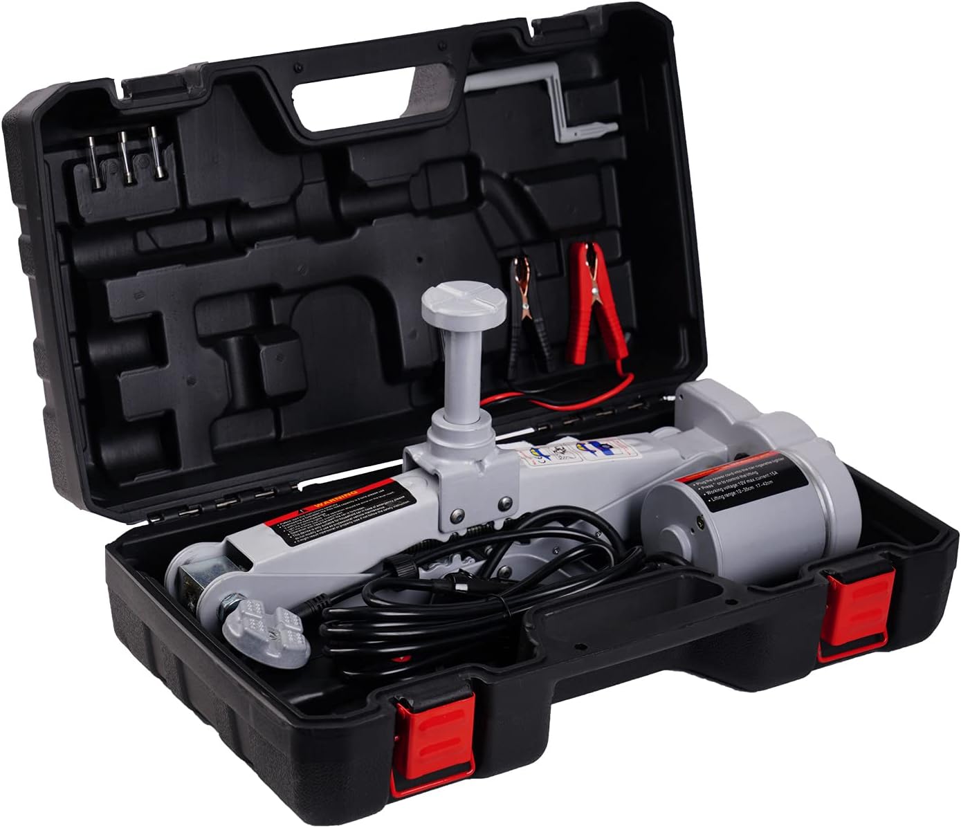 Mautyke Electric Car Jack Kit 3Ton 12V Auto Scissor Car Jack Lift Portable Air Floor Jack All-in-one Automatic Sedan SUV Car Repair Tool for Tire Change and Road Emergencies Grey