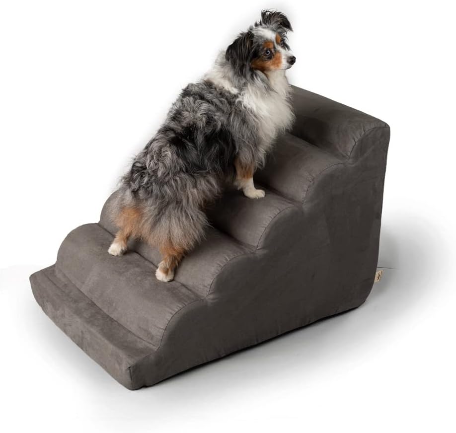 Snoozer Scalloped Pet Ramp, Large, Anthracite