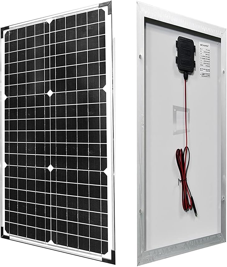 NTCEOBO Solar Panels 30W with Mounting Bracket Solar Panel Off Grid PV Power Camping 30 Wattage 12V