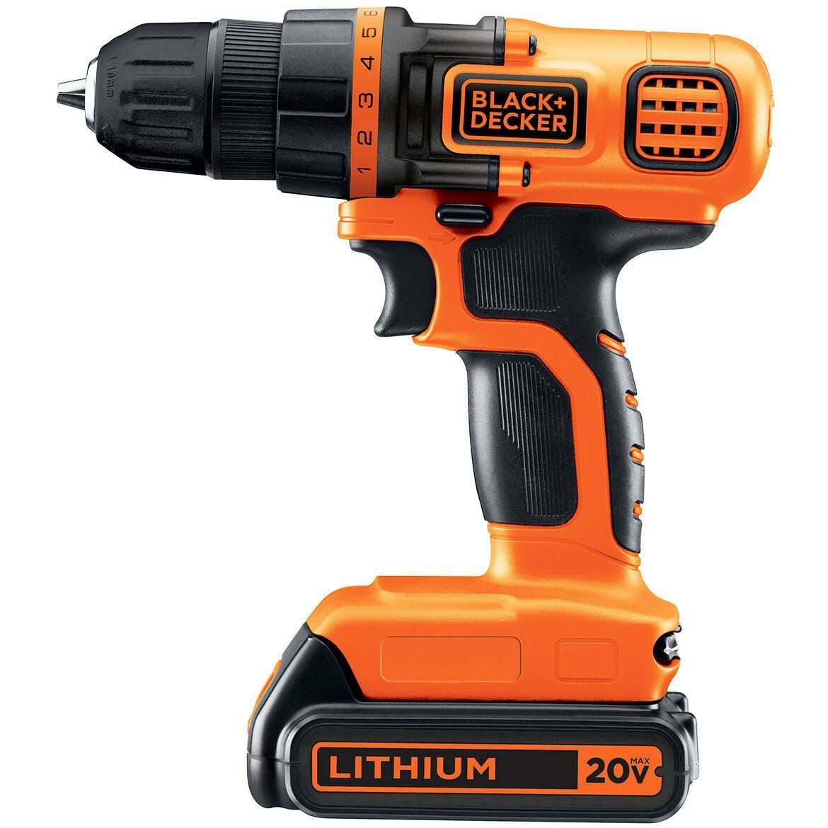 Black u0026 Decker LDX120C 20-Volt 3/8-Inch Chuck Max Lithium-Ion Drill/Driver