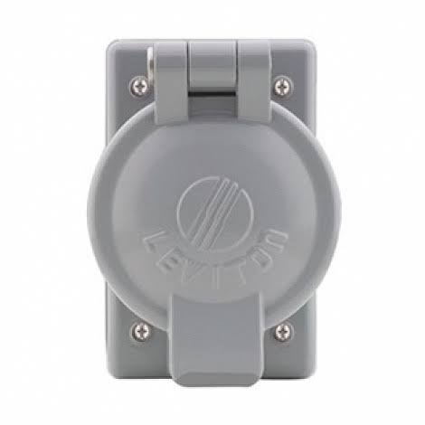 Leviton 7770 Flip Lid COVER, Receptacle, 50A