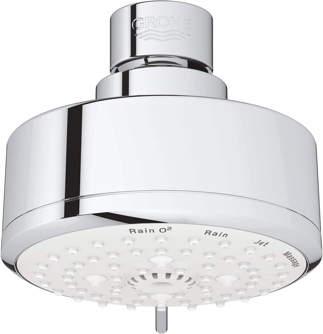Grohe 27591001 Tempesta Cosmopolitan 100 2.5 GPM 4 Spray Shower Head, Starlight Chrome Pack of 2