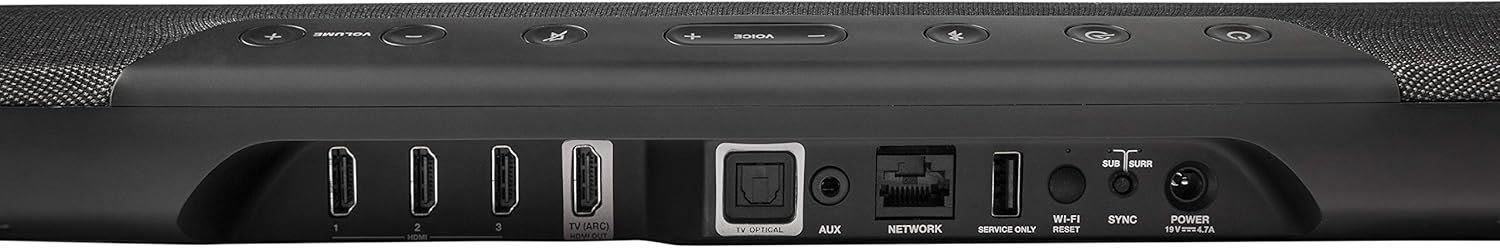 Polk Audio MagniFi Max SR Home Theater Surround Sound Bar | Works with 4K & HD TVs | HDMI, Optical Cables, Wireless Subwoofer & Two Speakers Included Black