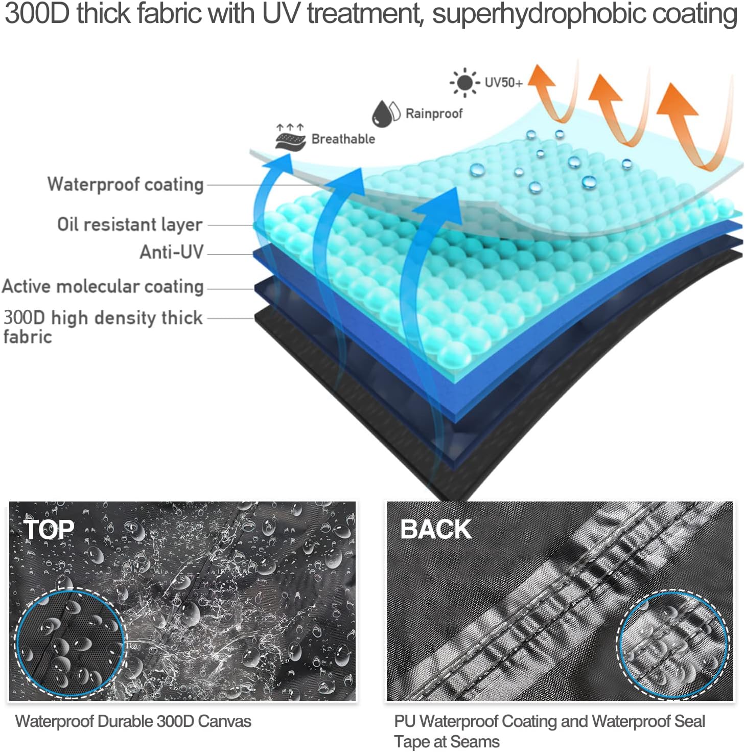 Jackey Awesome Snowmobile Accessories Black Snowmobile Cover Elastic Bottom Universal Waterproof Storage Cover Fits Snowmobiles Length 130 X 51 X 48 Inch