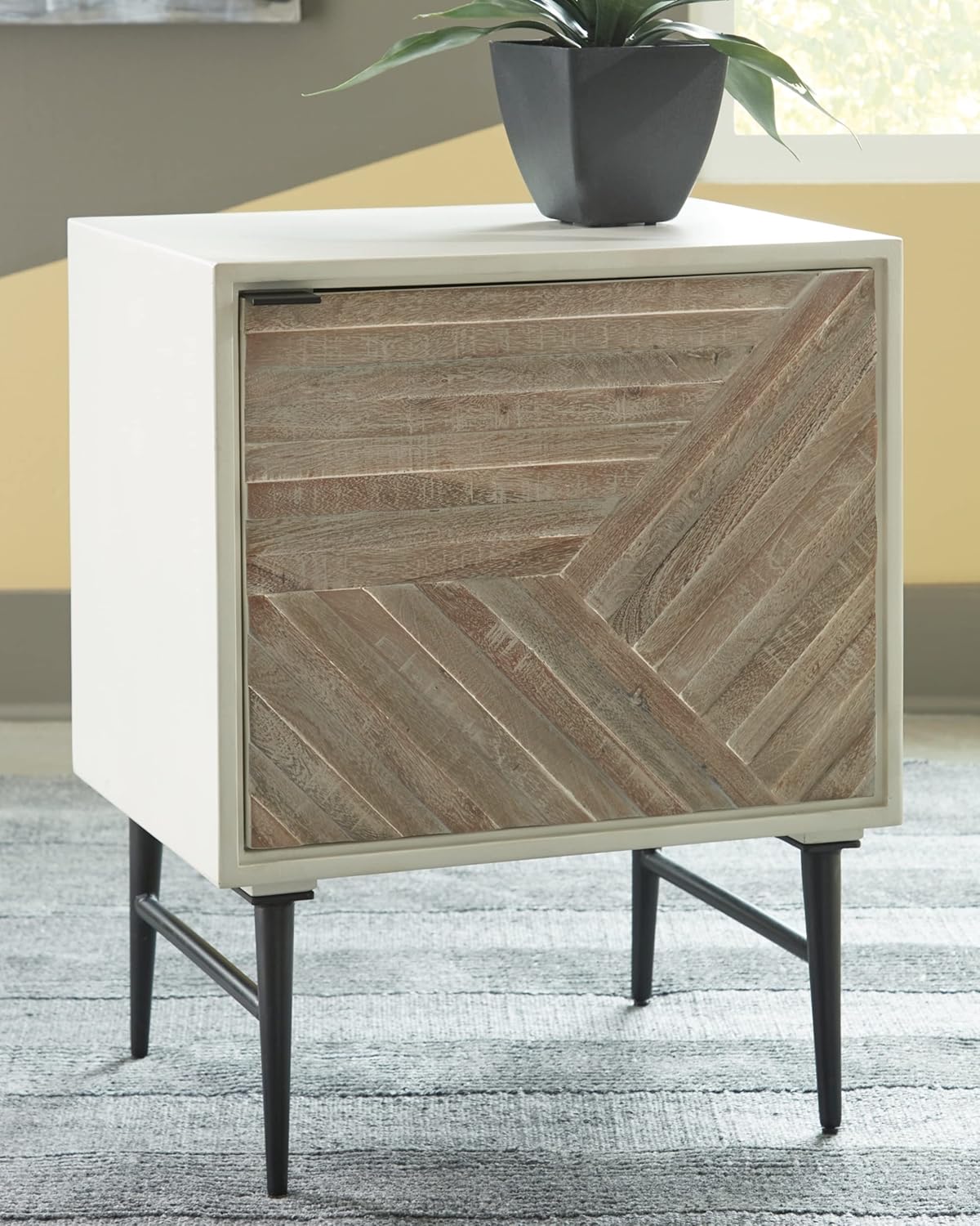Signature Design by Ashley Dorvale Accent Cabinet, White & Brown