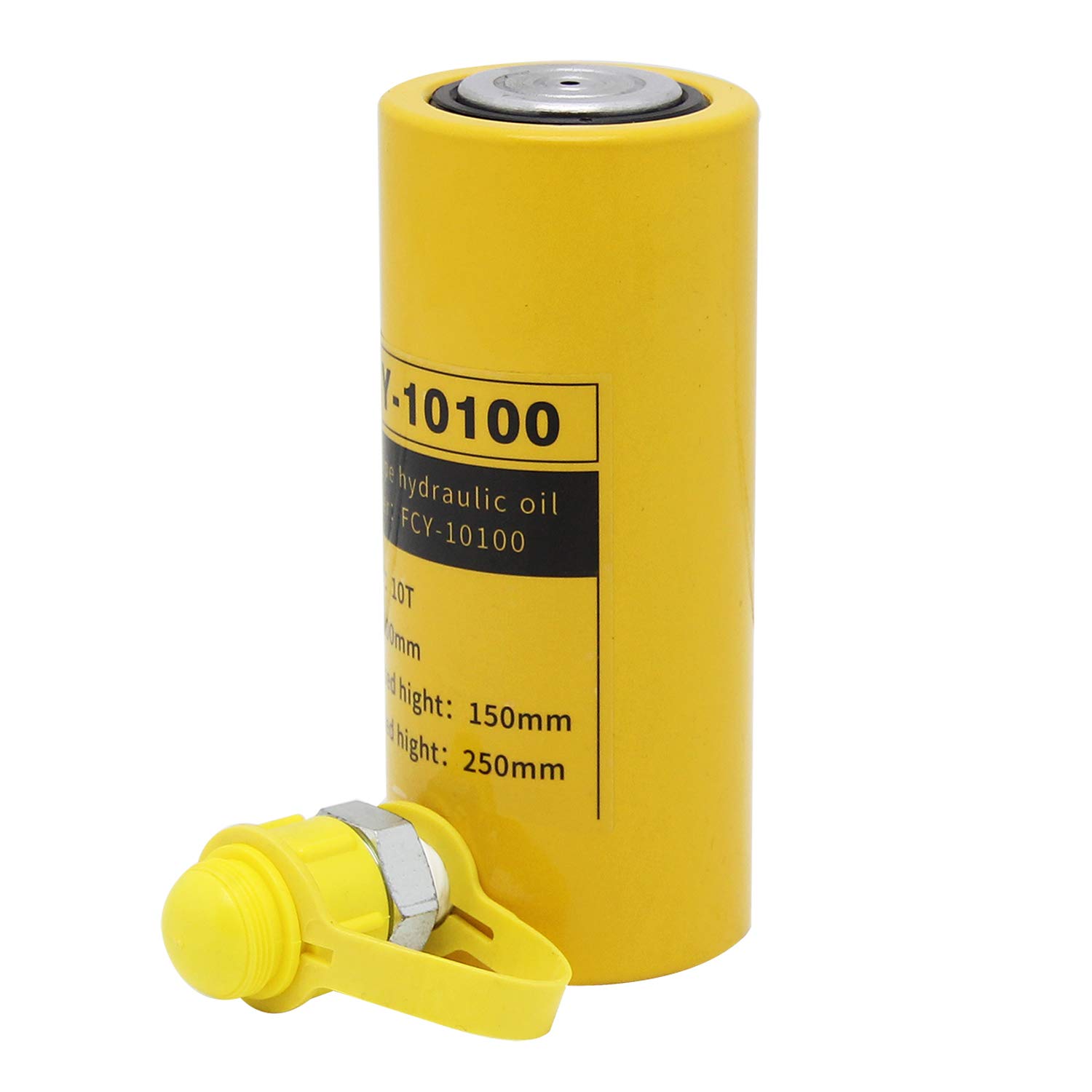 NEWTRY 10 ton Hydraulic Jack Cylinder Short Type Stoke 100mm(4inch) Protable Hydraulic Ram Industrial Lifting Jack, not for Car (10T)