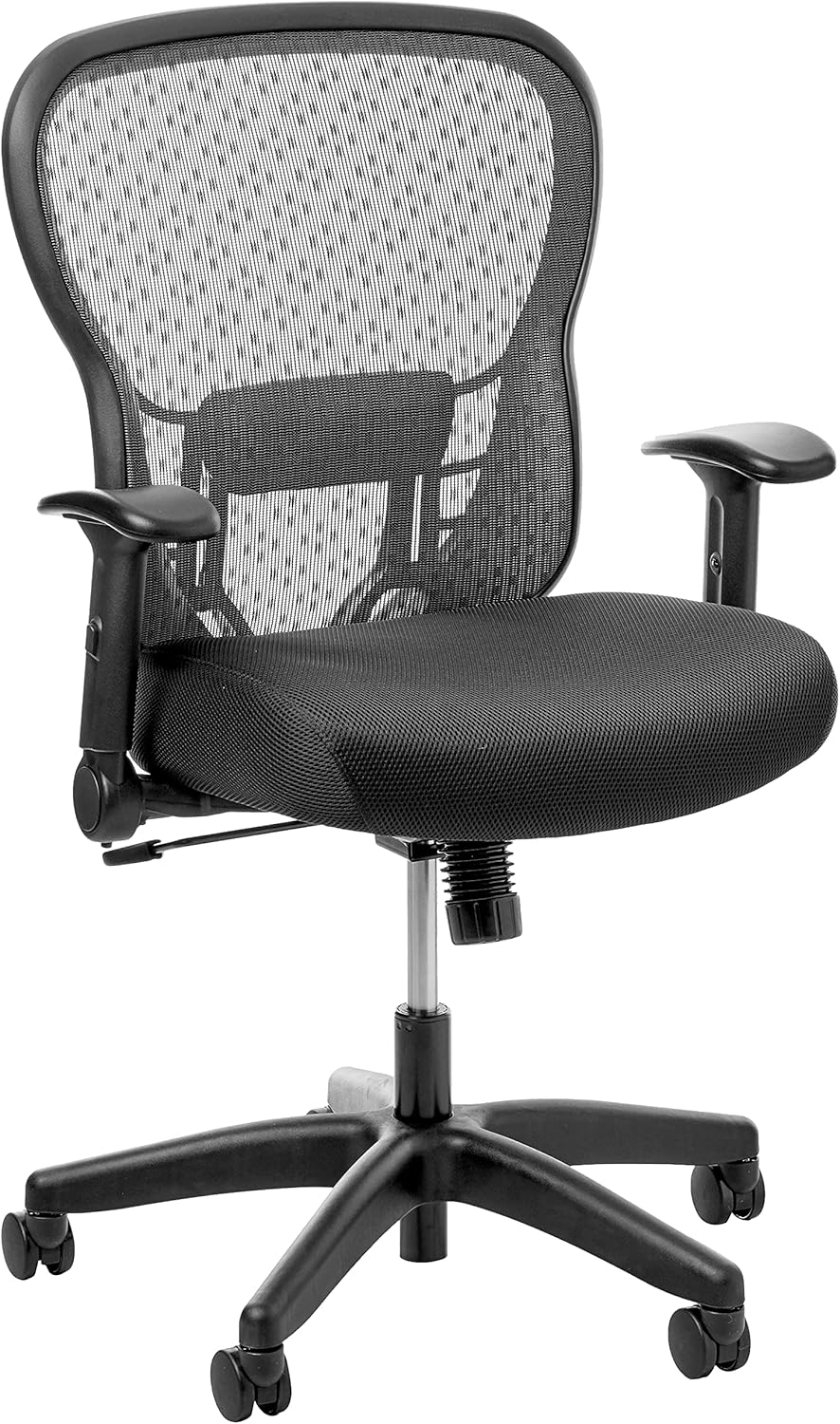 SPACE Seating Deluxe AirGrid Seat and Back, 2-to-1 Synchro Tilt Control and Cantilever Arms Managers Chair, Latte