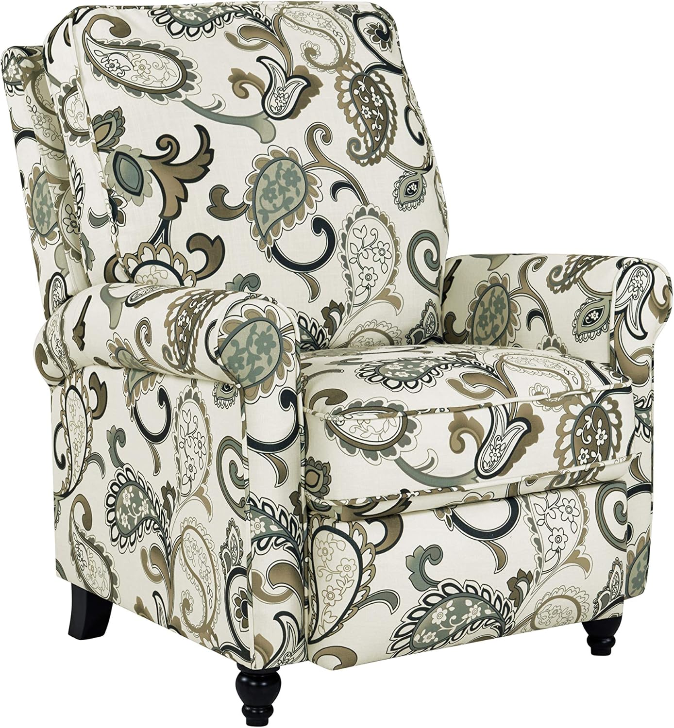 Domesis Chester - Fabric Hill -ush Back Recliner Chair, Cool Multi-Floral