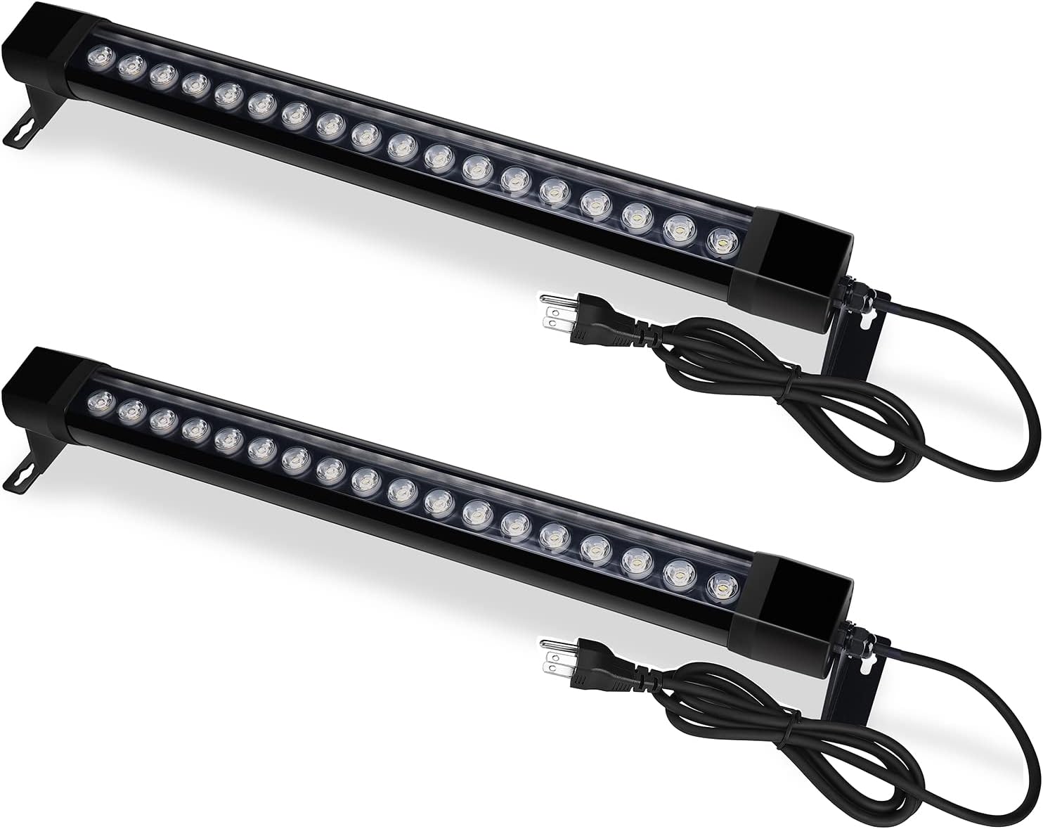 2 Pack Wall Washer Light,New Upgraded LED Wall Washer Light Bar with Sturdy Cover with 6000K,Waterproof IP67,24 Inch 120V 18W Linear Light Bar for Outdoor Indoor Lighting Projects