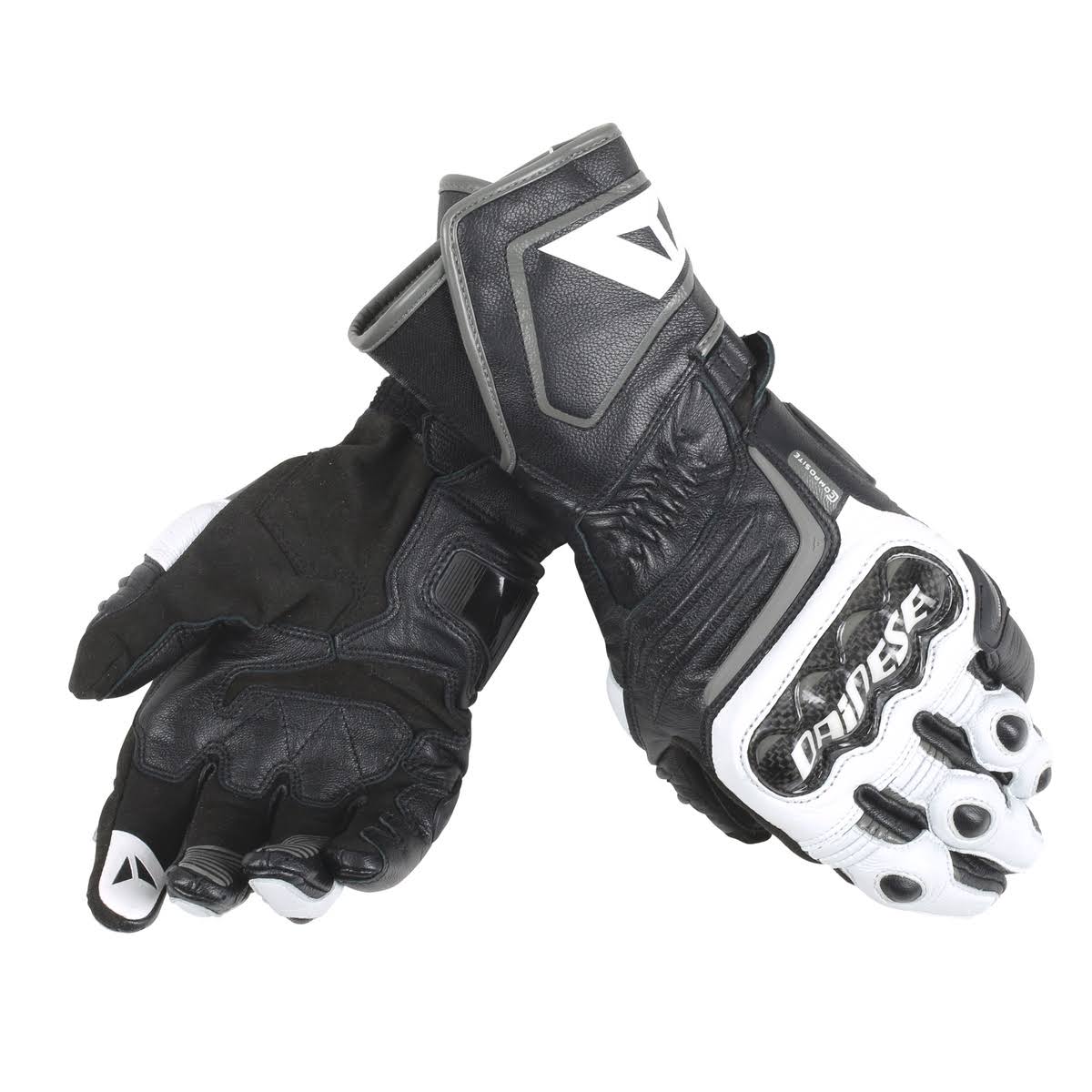 Dainese Carbon D1 Long Gloves White Black