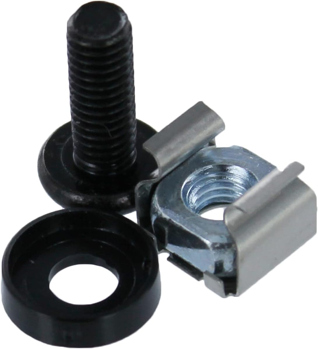 NavePoint M6 Cage Nuts and Screws for Server Shelves Cabinets - 1000 Pk Rack Mount