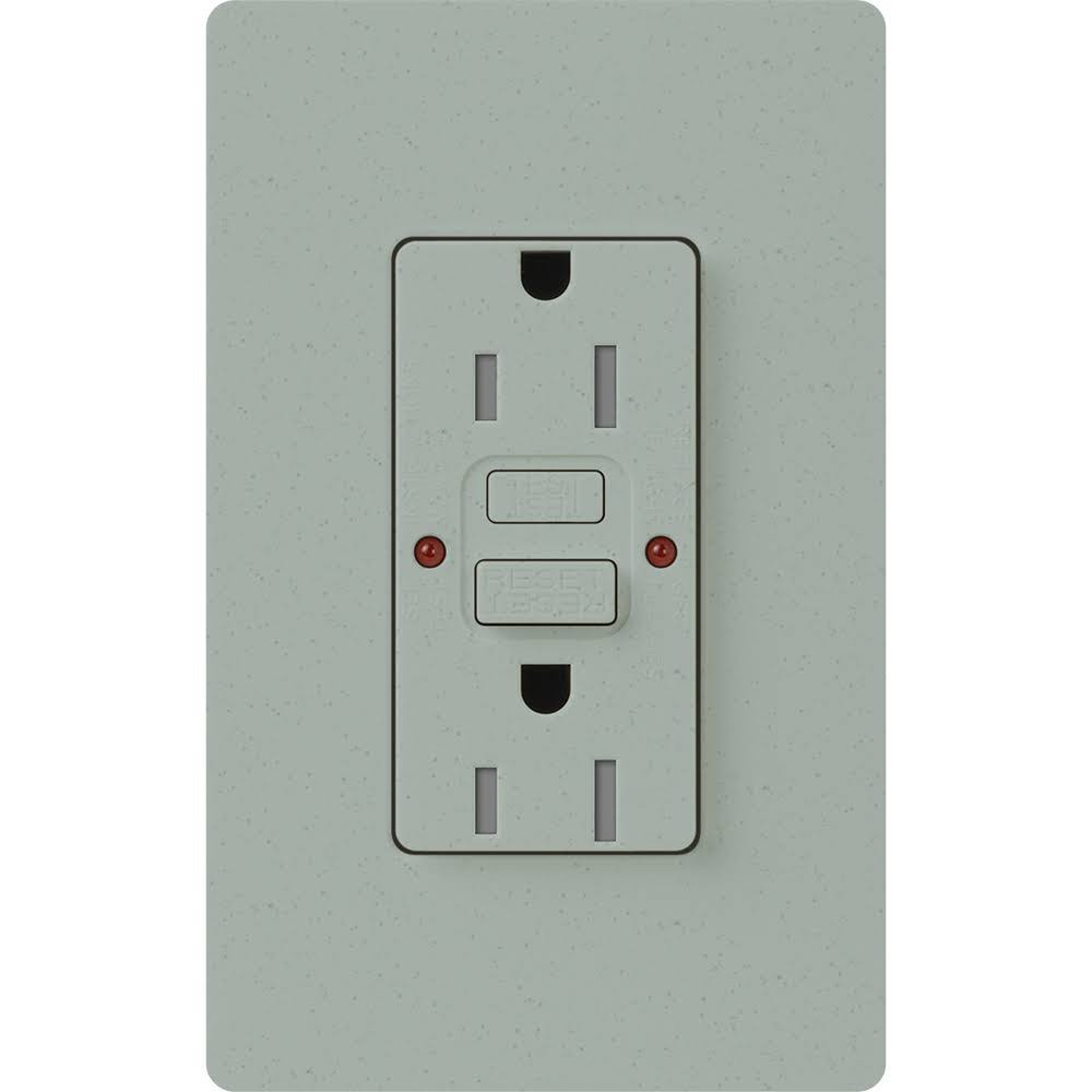 Lutron SCR-15-GFST-BG - Claro Satin GFCI Receptacle 15A Tamper Resistant Bluestone
