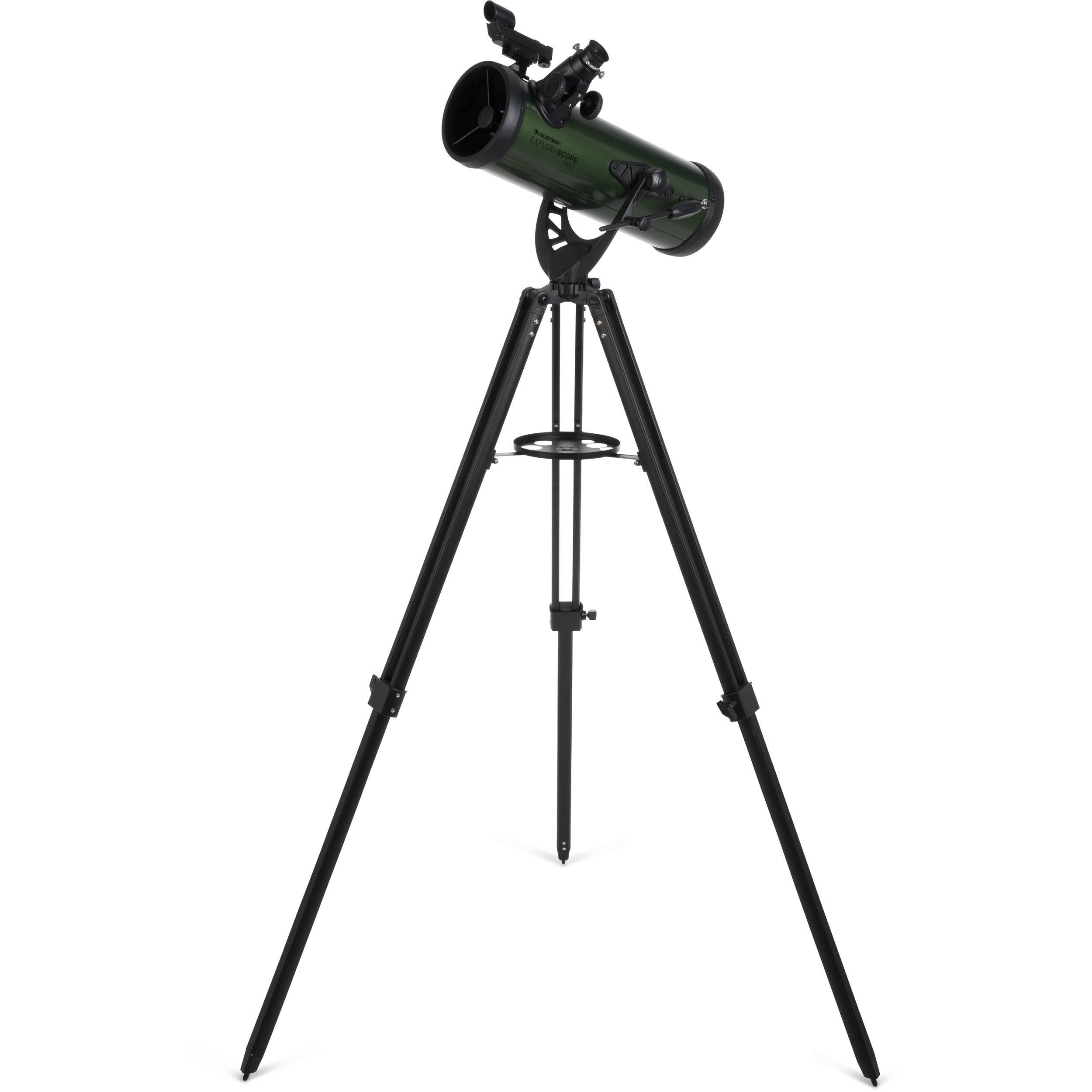Celestron ExploraScope 114 AZ Newtonian Reflector Telescope with Tripod - 114mm - F/9.0 - 2& - 2 Pack