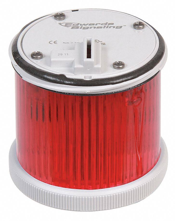 Edwards Signaling 270CLEDMR120A Stacklight Warning Light, 120VAC, Red