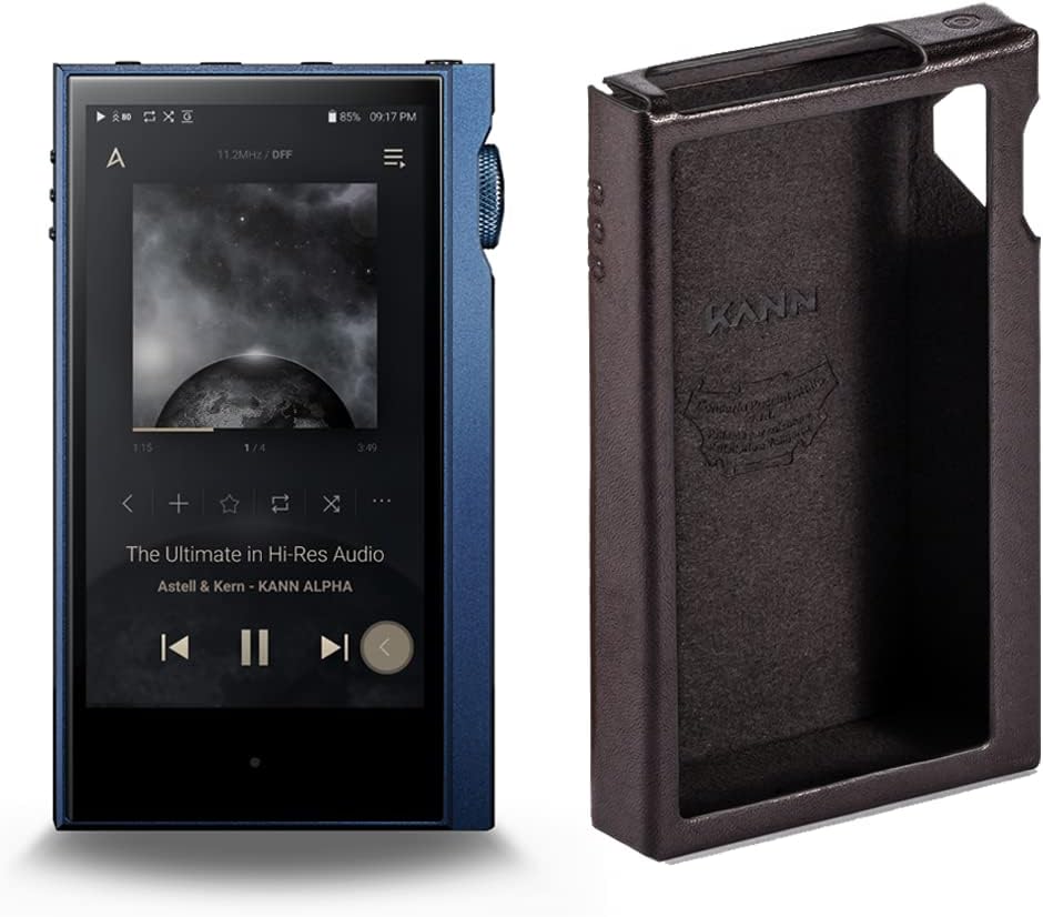 Astell&Kern KANN Alpha Portable High Resolution Audio Player with Leather Case (Urbanely Blue+Black Case)