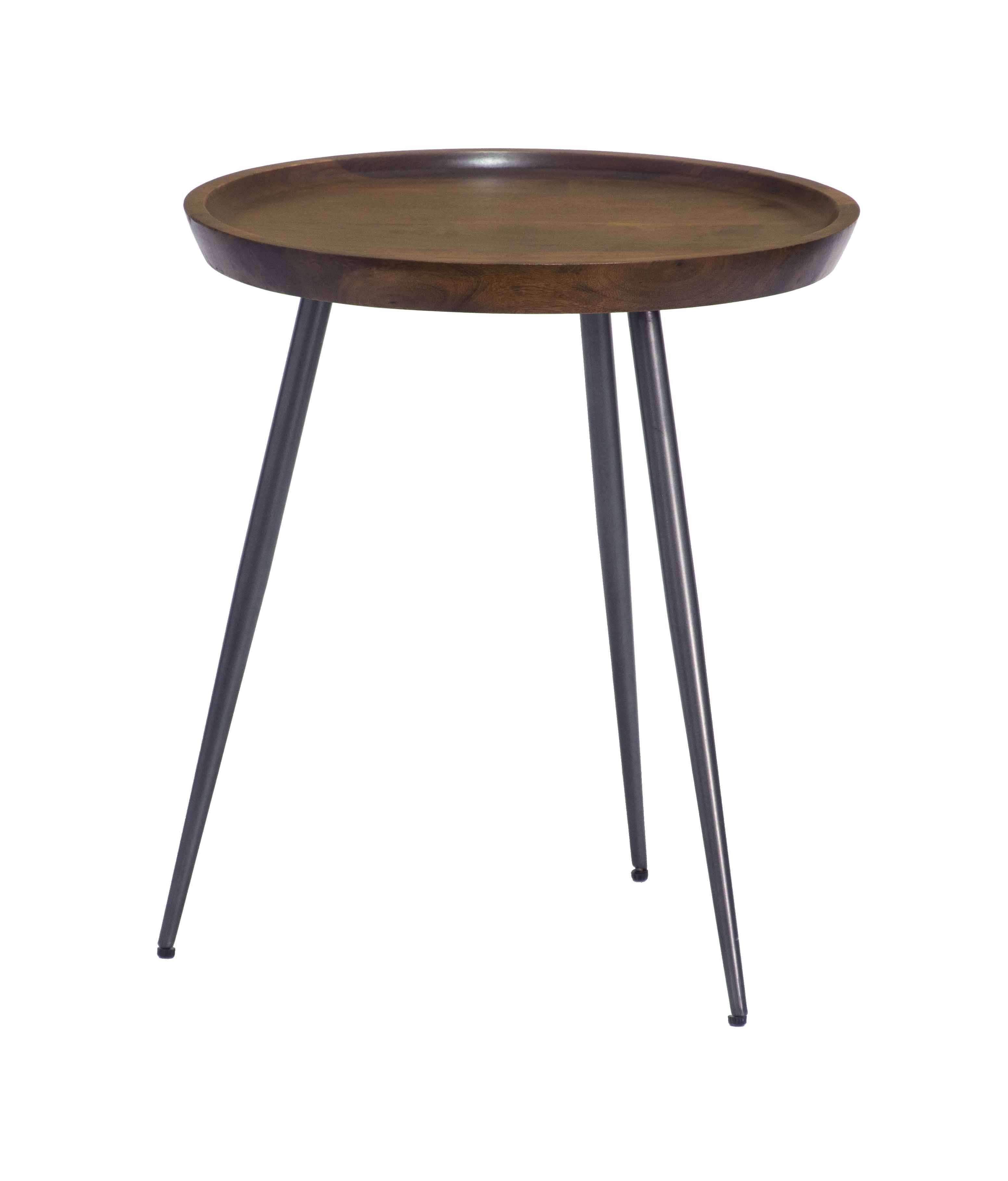 Coast to Coast Brown Gunmetal Accent Table