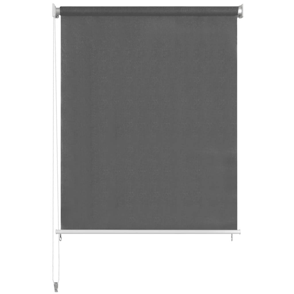 vidaXL Outdoor Roller Blind 78.7x22 Anthracite Patio Porch Roll-Up Shade Shield