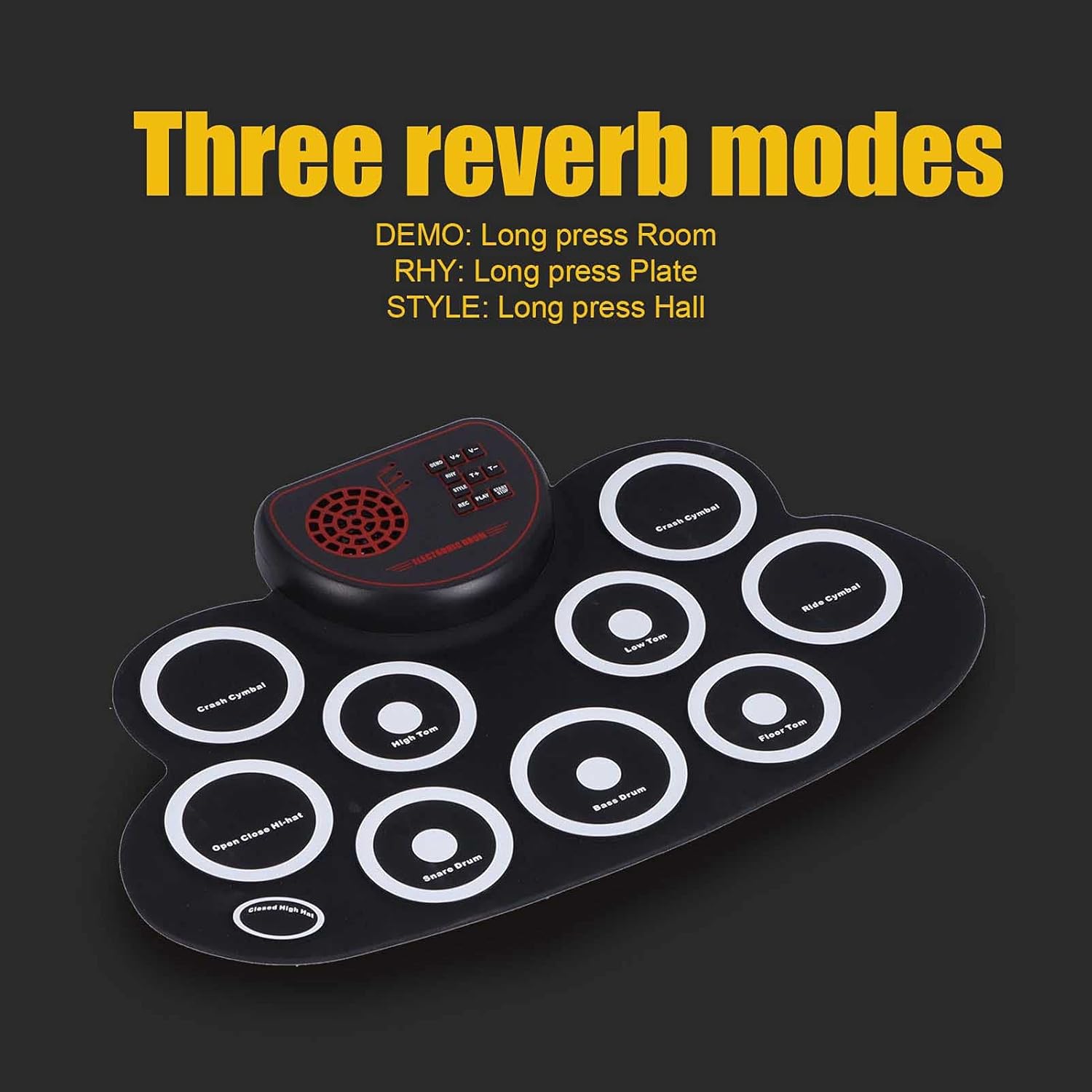 FastUU Roll Up Drum Practice Pad, Light Weight Electronic Drum Set for Home Play for 3+ Years Old Kids