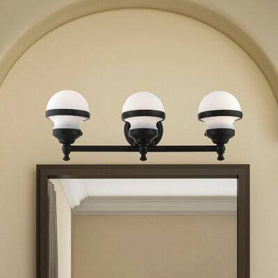 Myers 3-Light Dimmable Vanity Light Andover Mills Finish: Black