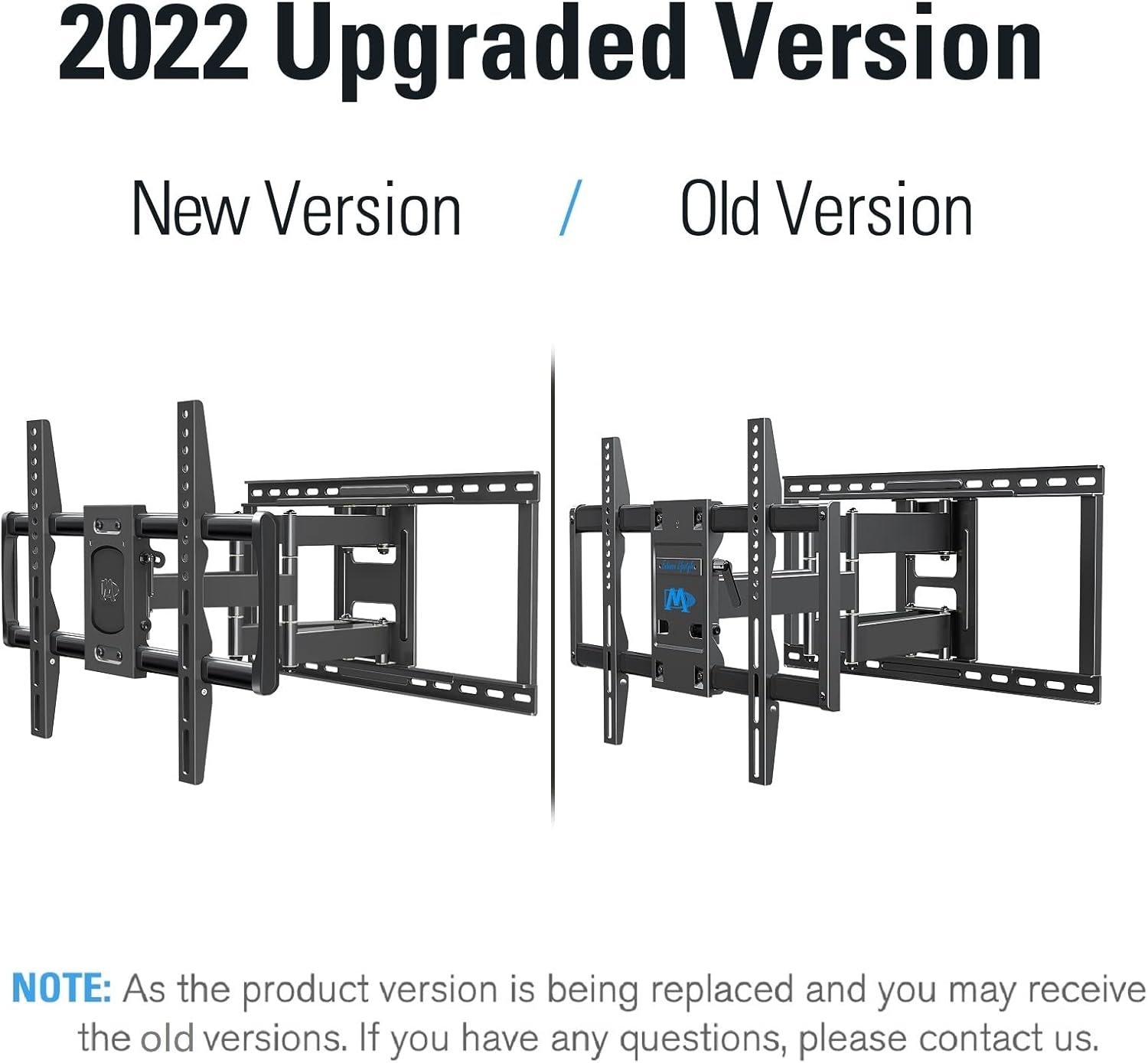 Mounting Dream TV Wall Mount Bracket for Most 42-75 Inch TVs, UL Listed TV Mount, Full Motion TV Mounts with Swivel Articulating Dual Arms, VESA 600x400mm Fits 16, 18, 24 inch Studs, 132 lbs MD2298