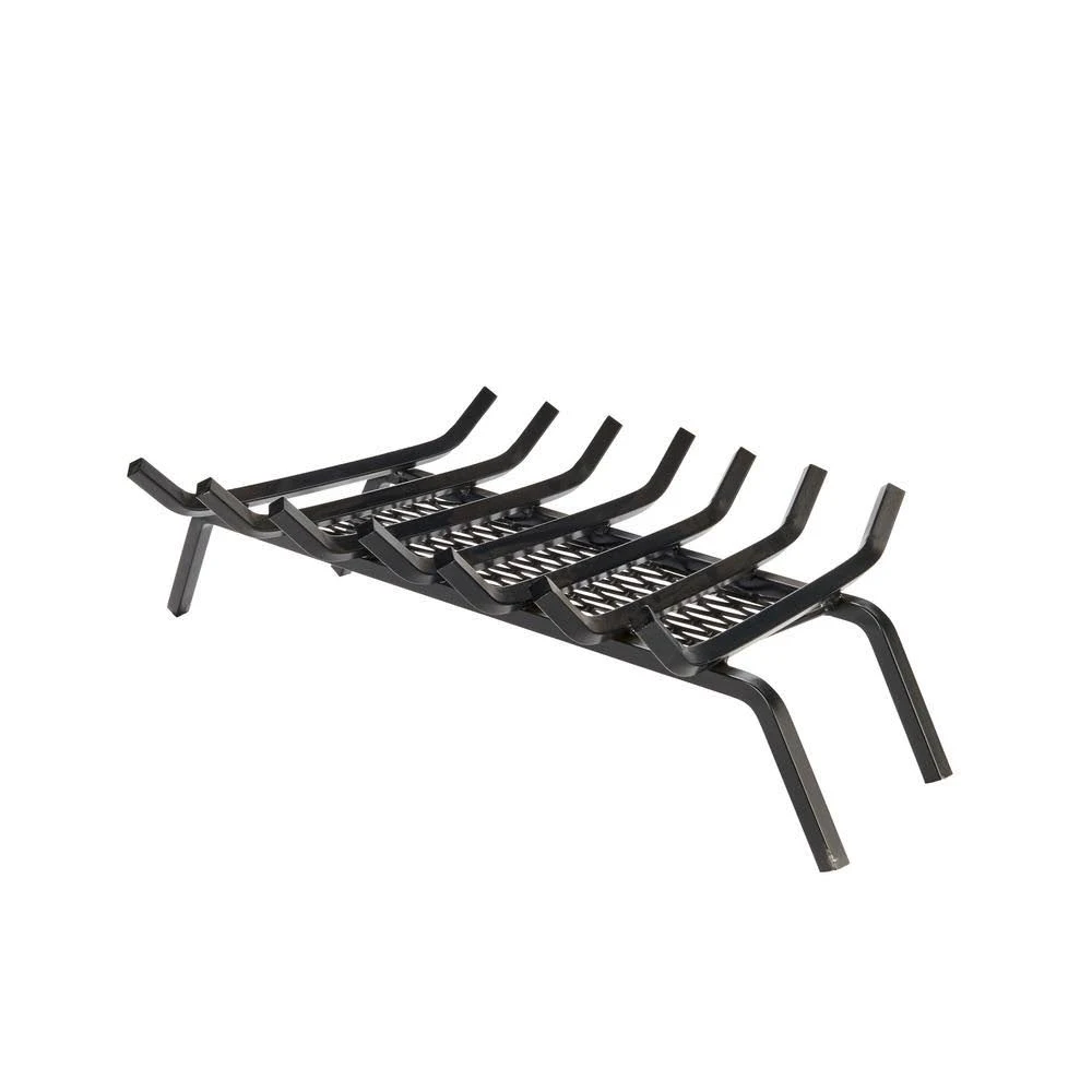 Liberty Foundry 30 in. Steel Heavy-Duty Fireplace Grate with Ember Retainer