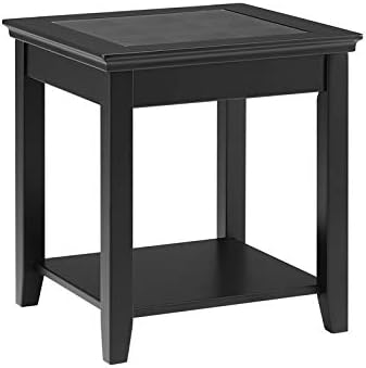 Riverbay Furniture Wood End Table in Black